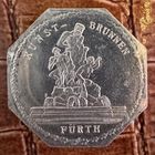 Германия Нюрнберг нотгельд 20 пфеннигов 1920 год. Художественный фонтан. трамвайный жетон