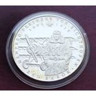 Серебро 0,999! Панама 5 бальбоа 1988 г. Барон фон Рихтгофен - Красный барон. Ультра редкая !!!