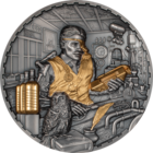 Острова Кука 100 долларов 2024г. "Стимпанк. Steampunk. Научная лаборатория". Монета в капсуле; подарочном футляре; сертификат; коробка. СЕРЕБРО 1000гр.