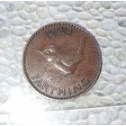 1 фартинг 1948 года Великобритания. Король Георг 6. Родная патина!