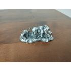 ВИЗИТНИЦА В ВИДЕ ФИГУРКИ КАБАНЧИКА. Серебро. Европа.