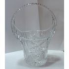 Ваза хрустальная "Корзинка" СССР. Высота 23 см.