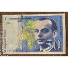 Банкнота Франции 50 франков. Антуан де Сент-Экзюпери 1999 год.