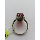 Кольцо серебро 875 пробы СССР, корунд