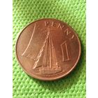 15. Распродажа! Гамбия 1 пенни, 1966 г. Нечастая! АUNC!