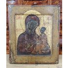 Икона старинная "Тихвинская пресвятая Богородица"