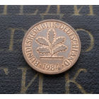 1 пфенниг 1984 (J) Германия ФРГ #10