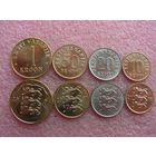 Эстония набор 10 20 50 сенти 1 крона 2006-2008 unc