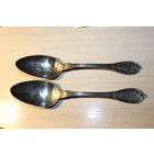 Мельхиоровые ложки в посеребрении, 2 шт., клеймо.