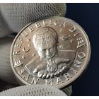 Сан-Марино, 1000 лир 1997 г, KM#369 (Ag835, юбилейная, искусство - межпланетная связь), UNC