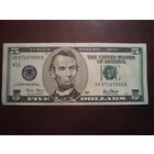 США 5 долларов  2001 г.Серия CK-B.Состояние VF.