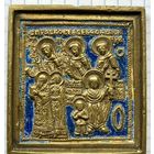 Икона Плашка Избранные Святые, Эмаль, Оригинал 19 века, с рубля!!!