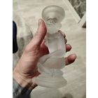Красивый подсвечник,дама,матовое стекло,с рубля