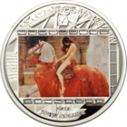 Острова Кука 20 долларов 2013г. Шедевры искусства: "Джон Малер Кольер - Леди Годива". Монета в капсуле; подарочном футляре; сертификат; коробка. СЕРЕБРО 93,30гр.(3 oz).