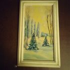 Картина миниатюра масло картон