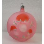 Игрушка ёлочная Грибная Семейка, стекло. СССР