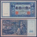 Германия, 100 марок 1908 г., P-35 (флотская сотня, красные печати, большой формат), XF