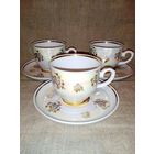 Три кофейные пары МФЗ одним лотом Чашка и блюдце+ бонус