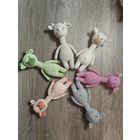 Разноцветные жирафики Игрушка мягкая плюшевая амигуруми жираф интерьер ручная работа handmade кукла