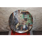 Настенная, декоративная, фарфоровая тарелка, диаметр 19.5 см., без сколов и трещин.