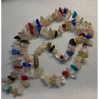 Винтажные бусы Микс из уральских камней.