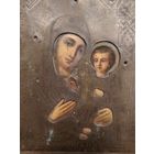 Казанская икона Божией Матери в латунном окладе