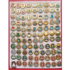 Винтажные значки Гербы городов серии Золотое кольцо, Древний герб,  Древняя Русь, Северное ожерелье .Одним лотом 99 шт.