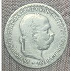 Монета Австро-Венгрия 1 крона 1893 год. Франц Иосиф I. Серебро