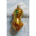 Елочные игрушки, стекло, ципленок, птичка