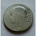 5 злотых 1932 г.  Польша.  Ядвига.  Серебро