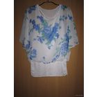 Шифоновая "летучая мышь" 2-в-1 с маечкой - супер (см. фото!), р.44