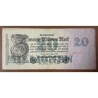 Банкнота 20 миллионов марок 1923 год. Веймарская республика