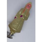 Игрушка ёлочная Снегурочка на прищепке, стекло. СССР