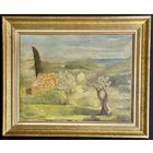 Любич О.М. Парижская школа. "Пейзаж", холст, масло. В родной раме, размер 80х60,5 см., без рамы 50х65см.