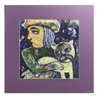 Акулов В.И "С другом", 2022г. Смешанная техника. Размер 34,5х34,5 см.