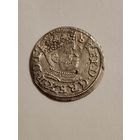 Три гроша 1586 год.Баторий,Рига.Отличная.Нечастый год.