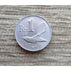 Werty71 Индонезия 1 рупия 1970 птица Веерохвостка Мухоловка