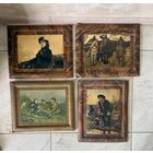 Художественное паспарту с репродукцией 1950-е года