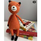 Хитрая лисичка Плюшевая вязаная мягкая игрушка амигуруми Лиса интерьер ручная работа handmade кукла