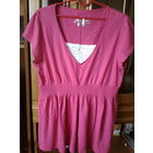 Розовая трикотажная туника,48-52 р