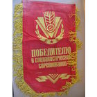 Вымпел. Победителю в Социалистическом соревновании. Слава труду! размер 35х60 см