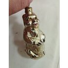 Игрушка ёлочная Мишка косолапый, стекло. СССР