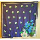 Натуральный шейный платок из крепдешина,. 70х70 см.