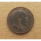 Великобритания, пенни 1907 г., Эдуард VII (1901-1910)