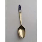 Чайная ложка серебро 875 пробы СССР, эмали, торги с Рубля