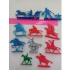 Солдатики СССР на коне, Чапаевцы, игрушки СССР на подставке