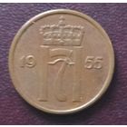 Норвегия 5 эре, 1952-1957