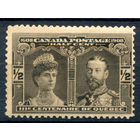 Британские колонии - Канада - 1908г. - король Георг V, королева Мария, 300 лет основания Квебека, 1/2 с - 1 марка - MNH с лёгким пожелтением [Mi 84]. #3-WB-100-A-1