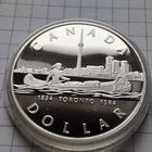 1 доллар Канады 1984 года 150 лет городу Торонто. Серебро.