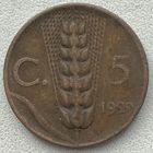 Италия 5 чентезимо 1929 г.